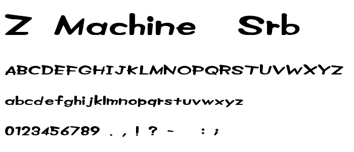 Z machine (sRB) font